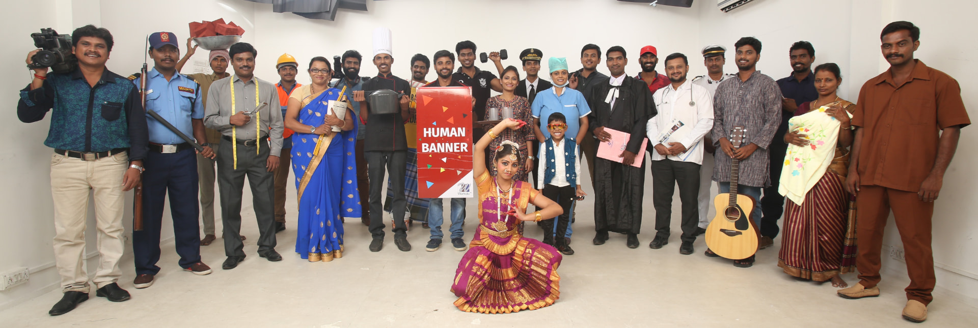A group of workers standing together, representing the original Workolo idea